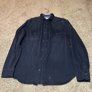 Zara - mens - large - black button up